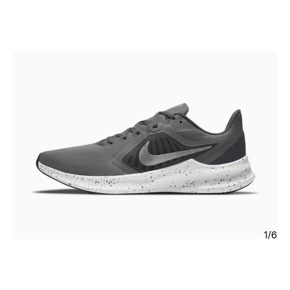 Nike Downshifter 10 Premium Grey Black Athletic Training Shoes Men's Size 12 - Picture 1 of 12